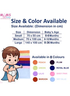 MOMSEASY MOMSEASY New Born Baby Mat for Baby Urine Waterproof Mat for Baby Playing Mat for Baby Sleeping and Baby Care Product Combo_ SB Pink Medium 100x70 cm  - Image 2