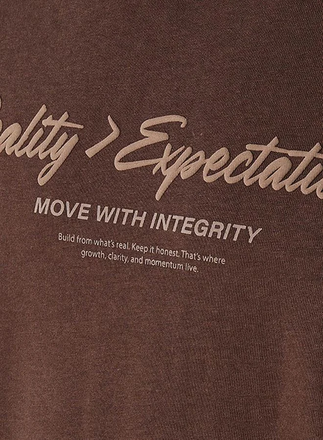 Splash FAV Youth Crew Neck Short Sleeves Slogan Print T-shirt