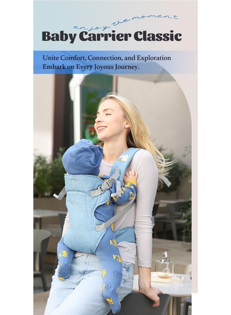 4-In-1 Advanced Convertible Baby Carrier,8 Kg to 36 Kg Baby Strap Waist Carrier for walking Shopping Trip Hiking ,Adjustable Size & Suitable for 0-36 Months Baby,Blue - Image 2