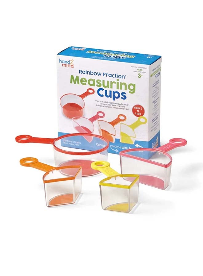 Learning Resources Rainbow Fraction Measuring Cups (4-Piece Set, Food-Safe, Ages 3+) - Image 1