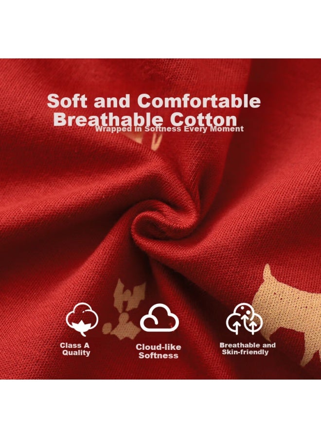 Youqi Yooqi Newborn Baby Red Romper Infant Jumpsuit Spring Autumn Pure Cotton Newborn Monk Suit Crawling Suit Uni Baby Underwear - Image 3