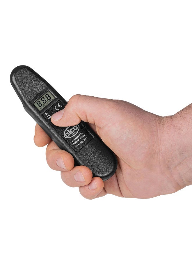 Alca® Digital Tire Pressure Gauge – 0.35–7 Bar, High Precision ±0.07 Bar, Compact with CR2032 Battery - Image 3