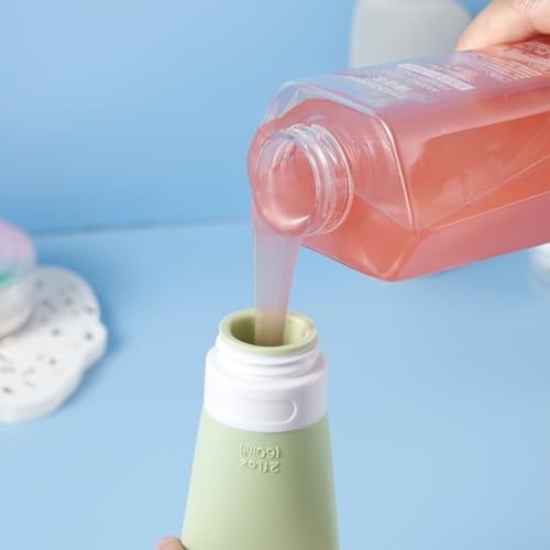 INSFIT Travel Bottles for Toiletries, TSA Approved 2oz Travel Size Bottles Leak Proof Travel Containers for Toiletries, BPA Free Refillable Travel Accessories for Shampoo Body Wash Liquids Green - Image 3