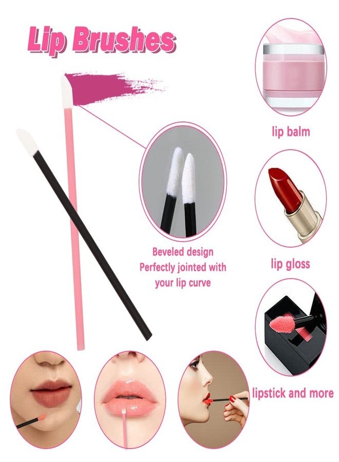 AKADO 50pcs Lip Wands and Mascara Wands,Lip Applicators Mascara Makeup Applicator Lipgloss Lip Brush Mascara Brush Lipstick Tester Wands Eyelash Brushes (Multicolor) - Image 2