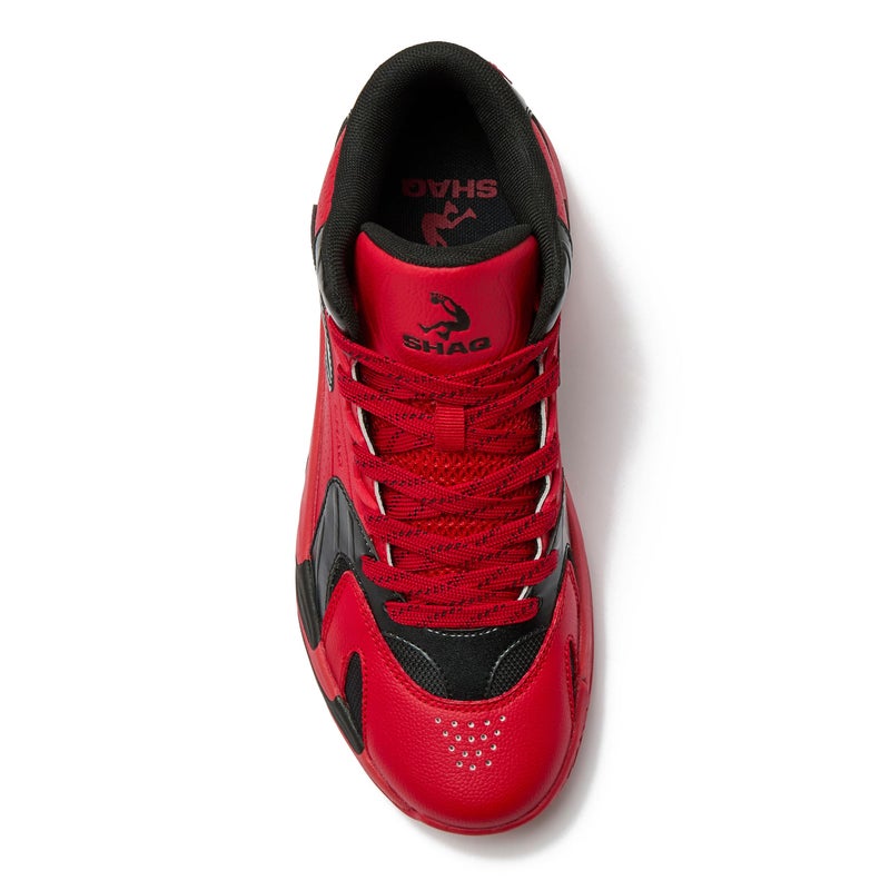 SHAQ Devastator 2.0 High Top Basketball Shoes for Men, Indoor or Outdoor Court Basketball Mens Sneakers - Black, White, Green or Blue Size 8 to 13 - Red/Black, 13 Medium - Image 4