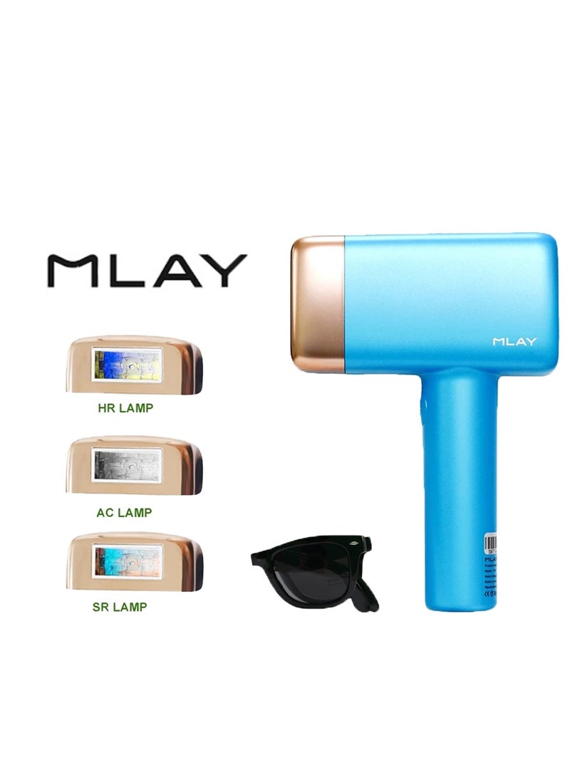 MLAY Updated T14 IPL Laser Painless Hair Removal Device With AC SR Lamp 3℃ Cold Compress/5-Levels/500000 Pulses - Image 1