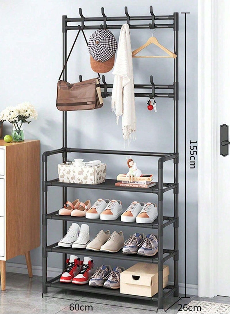 5 Tier Home Entryway Multifunctional Shoe and Hat Rack 80*29.5*154cm - Image 4