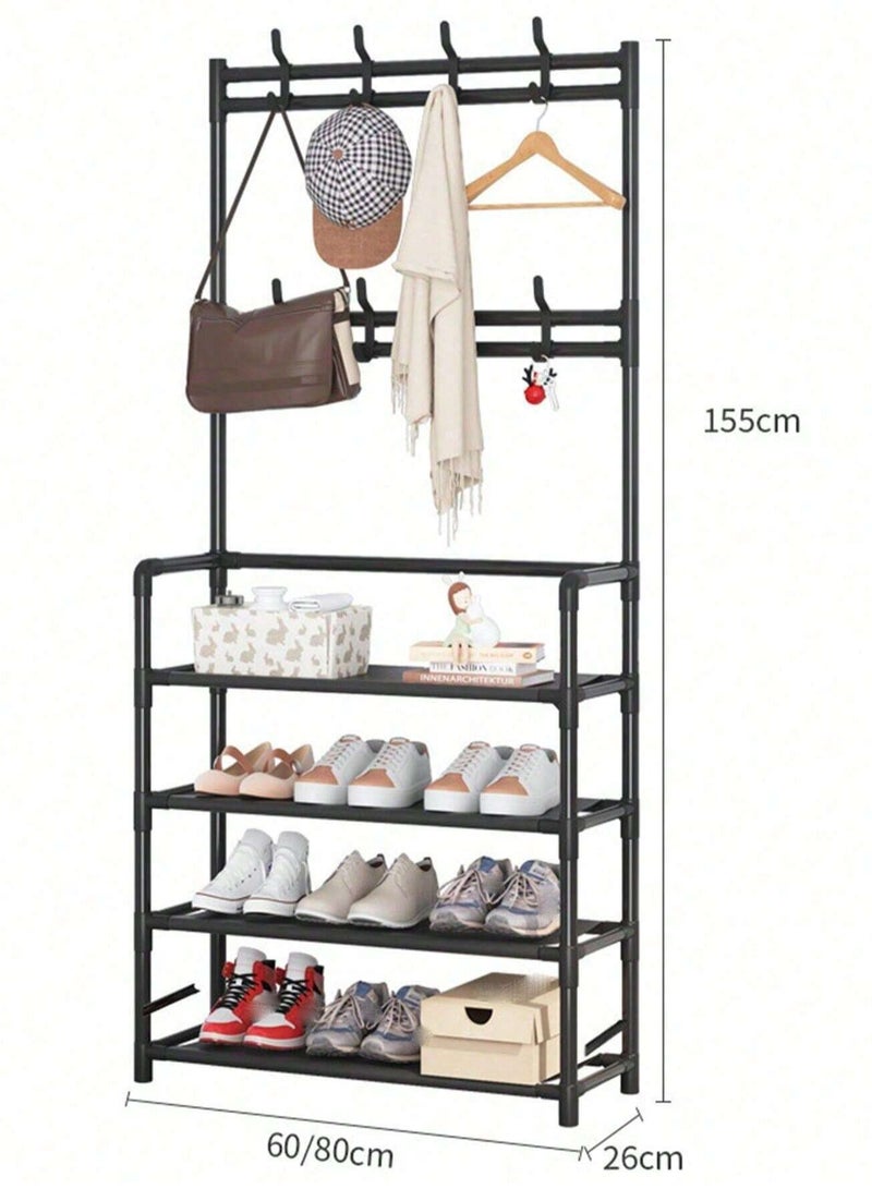 5 Tier Home Entryway Multifunctional Shoe and Hat Rack 80*29.5*154cm - Image 3