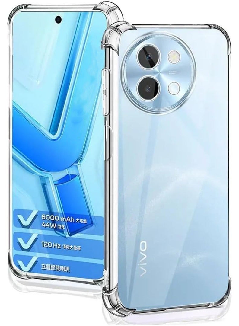 Theodor Vivo Y58 Clear Case, Shock-Absorption TPU Cell Phone Cover with Reinforced Corners, Soft Flexible & Crystal Clear Protective Bumper Case - Image 1