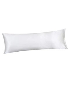 LUNA Home Silky satin, 1-piece long pillow cover, white color.  - Image 1