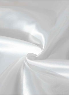 LUNA Home Silky satin, 1-piece long pillow cover, white color.  - Image 3