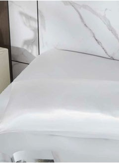 LUNA Home Silky satin, 1-piece long pillow cover, white color.  - Image 4