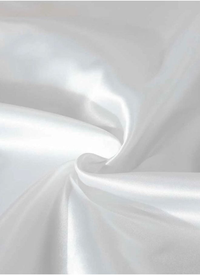 LUNA Home Silky satin, 1-piece long pillow cover, white color.  - Image 3
