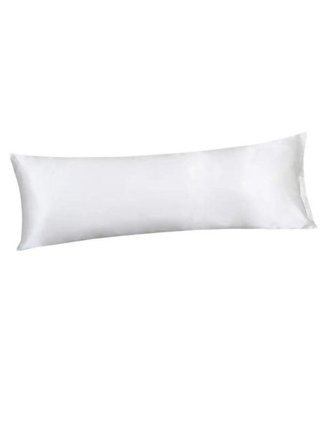 LUNA Home Silky satin, 1-piece long pillow cover, white color.  - Image 1