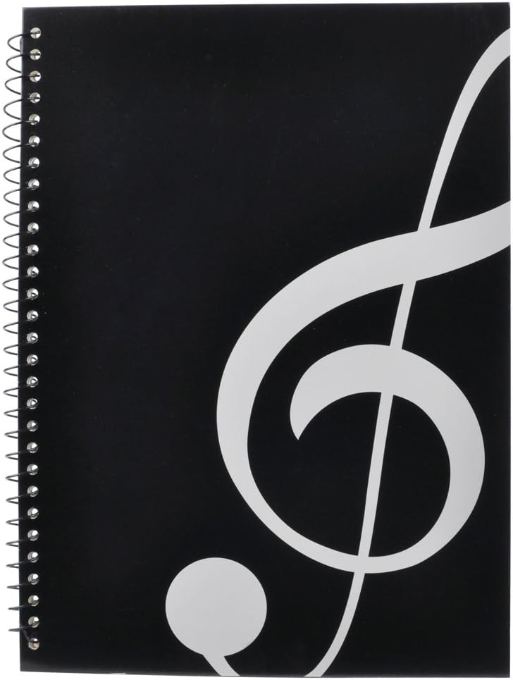 PUNK Blank Sheet Music Composition Notebooks 100 Pages Stave Notebook,Musical Notation Staff Notebook,Music Manuscript Paper - Image 1