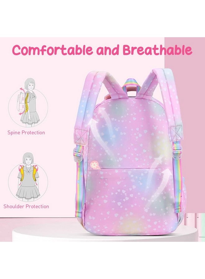 PALAY PALAY® School Backpacks for Girls Stylish School Bags for Girls Kids 7-12 Years Old Cartoon Water Resistant Backpack Durable Burden Relief School Bag Children's Day Birthday Gift for Girls - Pink - Image 5