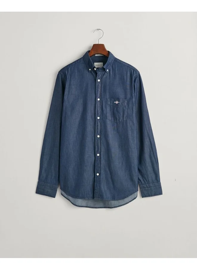 غانت Regular Fit Indigo Shirt