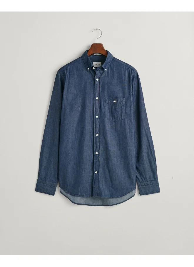 غانت Regular Fit Indigo Shirt