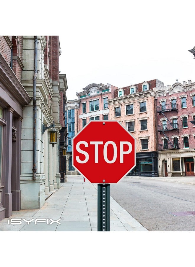 iSYFIX iSYFIX Stop Sign Reflective Aluminum - 12 x 12 Inch,1 Pack- Street Traffic, Slow Warning, Laminated, UV, Weather, Scratch and Fade Resistant on Outdoors, Great for Crossings, Garage and Parking  - Image 5
