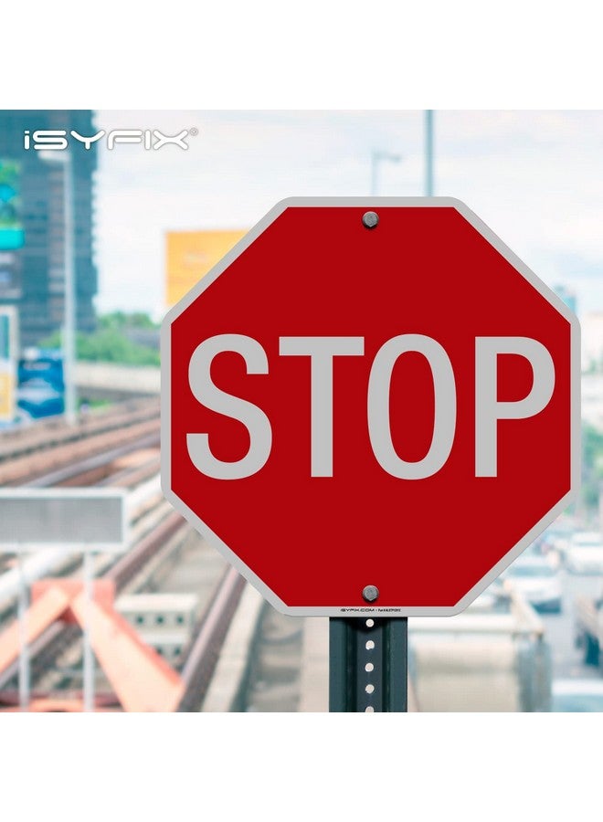 iSYFIX iSYFIX Stop Sign Reflective Aluminum - 12 x 12 Inch,1 Pack- Street Traffic, Slow Warning, Laminated, UV, Weather, Scratch and Fade Resistant on Outdoors, Great for Crossings, Garage and Parking  - Image 3