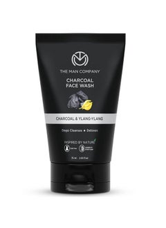 The Man Company Charcoal Face Wash; Anti Pollution Acne Oil Control; Deep Cleansing; Blackheads Removal; All Skin Types 75 Ml  - Image 1