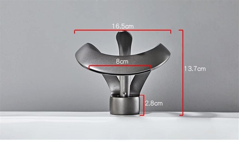 waqif Bathroom Faucet Bathroom Basin Faucet, Grey Bathroom Faucet, Brass Creative Grey Sink Mixer Tap, Hot & Cold Waterfall Basin Faucet - Image 4