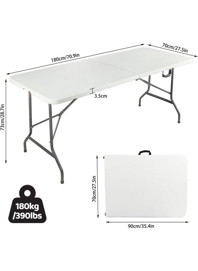 Phone Planet Beauty and practicality in one design with a folding table with a modern design in white color with dimensions of 180 x 70 cm  - Image 3