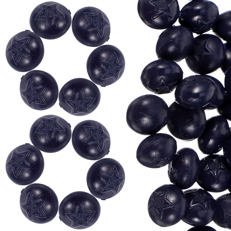 50pcs Artificial Blueberry Fake Simulation Realistic Blueberries Fake Fruit for DIY Craft - Image 1