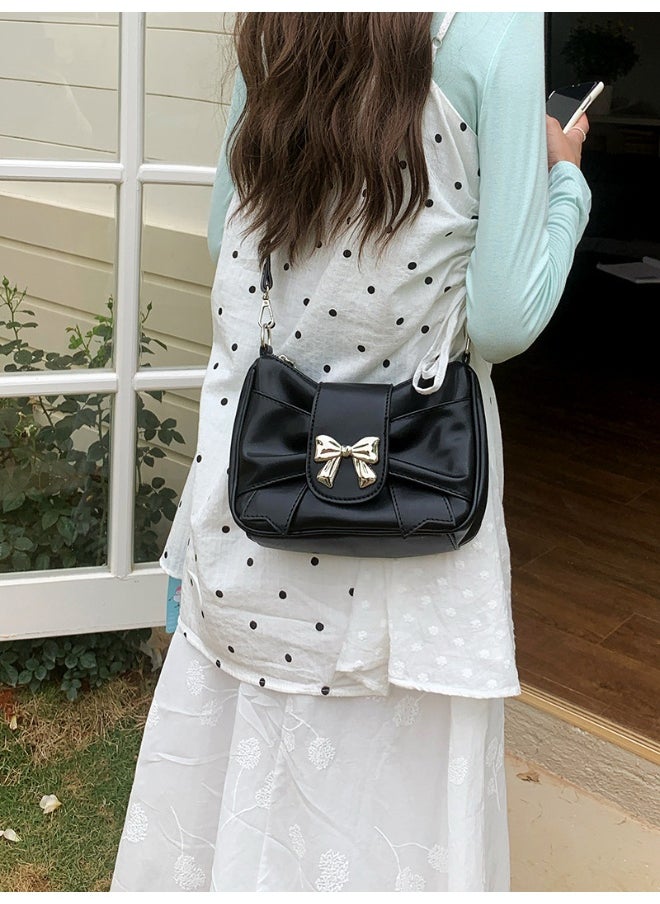 NIBEMINENT - Niche Design Shoulder Bag Fashion Pleated Cloud Bag Bow Tote Crossbody Bag for Women - Image 1