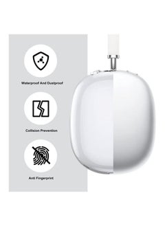 XICEN For AirPods Max Case Cover, Clear Soft TPU Skin AntiScratch, Transparent Accessories Ultra Protective Cover for Apple AirPods Max (Crystal Clear)  - Image 5