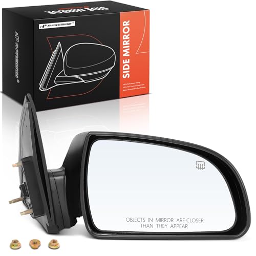A-Premium Passenger Side Power Mirror - Compatible with Hyundai Sonata 2006 2007 2008 2009 2010 - Heated Non-Folding Outside Rear View Door Mirror - Replace# 87620-0A000 - Image 1