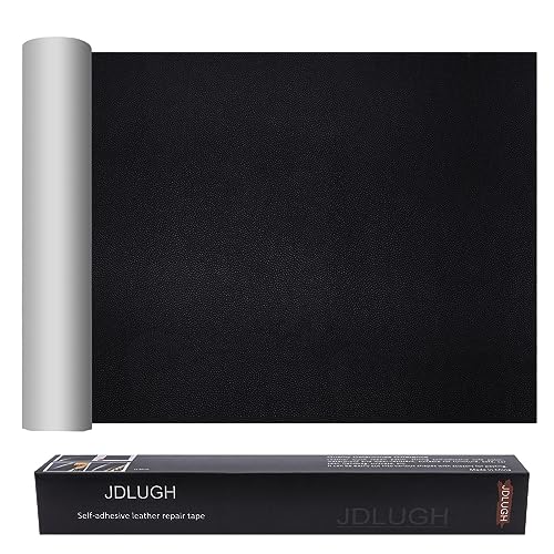 Sofa Leather Repair Patch Tape Large Self Adhesive Couch Car Seat Office Chair Leather Furniture Vinyl Repair Patch Kit for Furniture 15x60 Inch Black