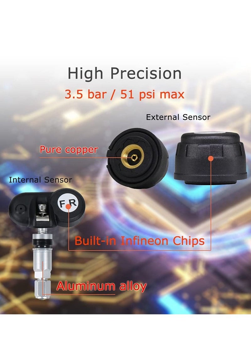 SYOSI - Tire Pressure Monitoring System Solar Tire Pressure Monitor System Universal Wireless Car Alarm Waterproof External Sensors for Rv Trailer Car - Image 1