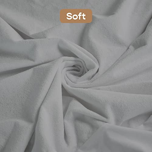 SleepyCat Waterproof Ultra Soft Mattress Protector | Cotton Feel Fitted Cover for Queen Bed | Breathable, Hypoallergenic & Durable Protection | 72x66 Inches | Grey - Image 2
