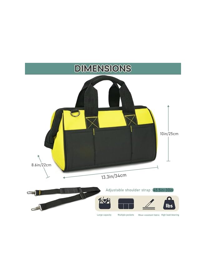 PROMASS promass Tool Storage Bag, Heavy Duty Tool Storage Bag, Large Capacity Waterproof Tool Bag with Shoulder Strap for Eletricians, DIY, Tool Storage  - Image 2