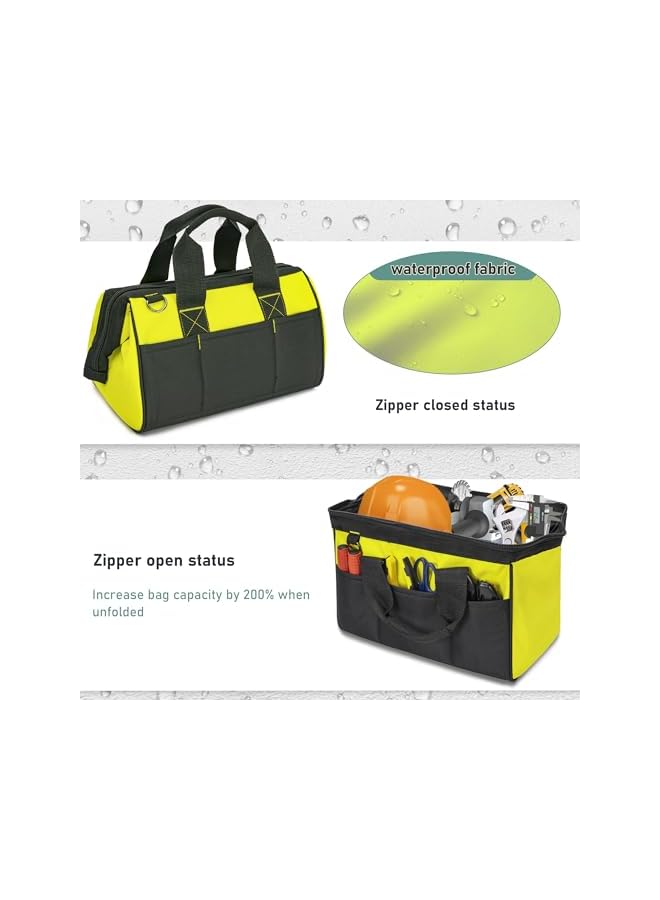 PROMASS promass Tool Storage Bag, Heavy Duty Tool Storage Bag, Large Capacity Waterproof Tool Bag with Shoulder Strap for Eletricians, DIY, Tool Storage  - Image 4