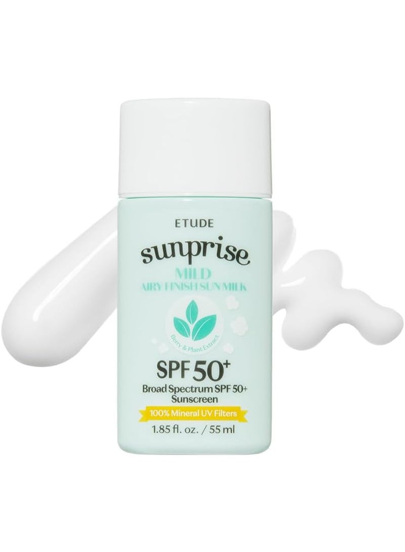 كريم حليب واقي من الشمس صن برايز بلمسة نهائية خفيفة اتود هاوس عامل وقاية أشعة 50+/ PA+++ خالي الدهون وغير لزج وحماية تدوم طويلا ذو أساس معدني 100% - كيه بيوتي 55.0 ملليلتر - Image 1