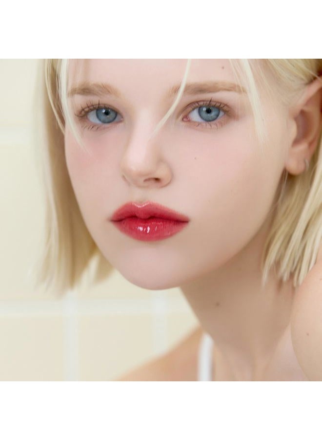 AOU GLOWY TINT BALM Tinted Lip Balm with Natural Gloss Instant Hydration for Chapped Lips 0.12Oz (04 Cherry Balm) - Image 4
