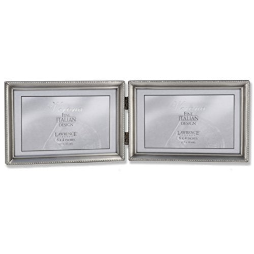 Lawrence Frames Bead Border Design, 6x4 Double, Pewter - Image 5