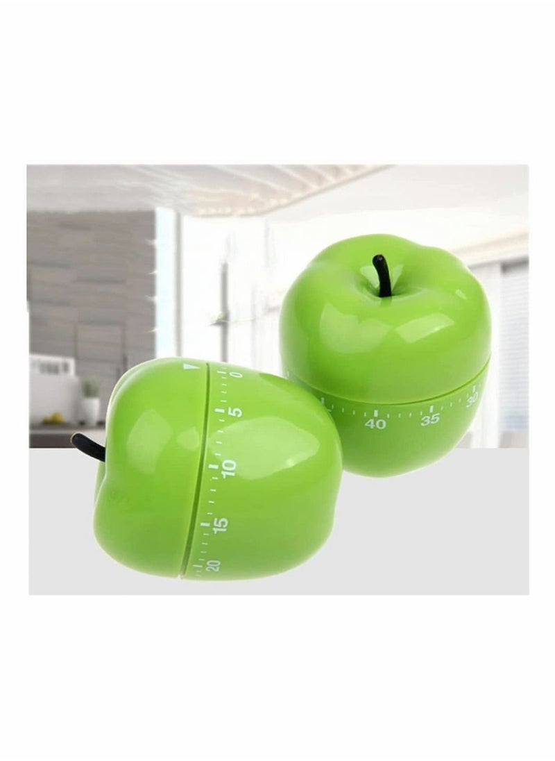 Y&D - Timers 60 Minutes Mechanical Kitchen Cooking Timer Clock Loud Alarm Counters Manual Timer(Green Apple) - Image 1