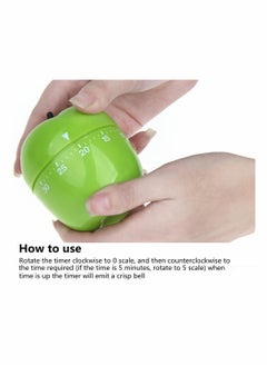 Y&D Timers 60 Minutes Mechanical Kitchen Cooking Timer Clock Loud Alarm Counters Manual Timer(Green Apple)  - Image 3