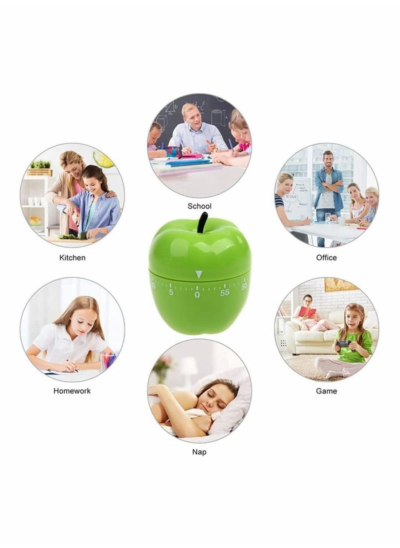 Y&D - Timers 60 Minutes Mechanical Kitchen Cooking Timer Clock Loud Alarm Counters Manual Timer(Green Apple) - Image 1