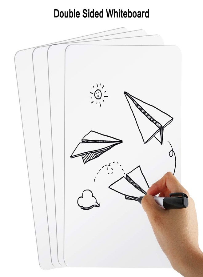 HERKKA Dry Erase Lapboards, 25 Pack Double Sided Dry Erase Lap Boards 9 x 12.5 Inch, 25 Markers, 25 Erasers, Small Dry Erase Boards for Students Classroom Teacher Supplies - Image 3