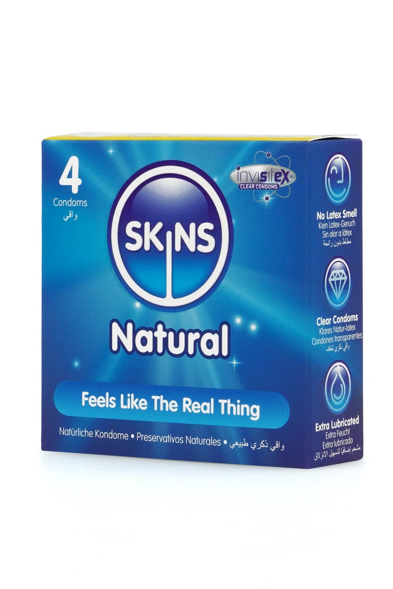 سكينز واقي ذكري سكينز طبيعية 4 قطع - Image 4