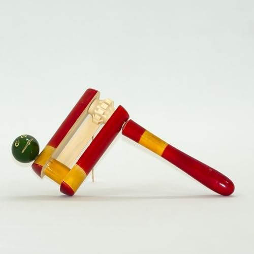 BAALVE™ Premium Channapatna Wooden Rattle Set for Babies – Pack of 2 Handcrafted Montessori Sound Toys, Natural Non-Toxic Painted Wood Rattles for Baby 3+ Month, Desi Wooden Toys. - Image 5