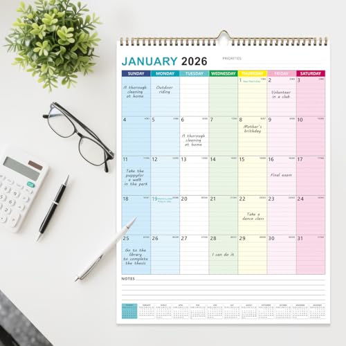 Dayvorax 2026-2027 Wall Calendar - Wall Calendar 2026-2027 from Jan 2026 to Jun 2027, 22" x 17", Extra Large Calendar with Thick Paper, Large Ruled Blocks - Image 2