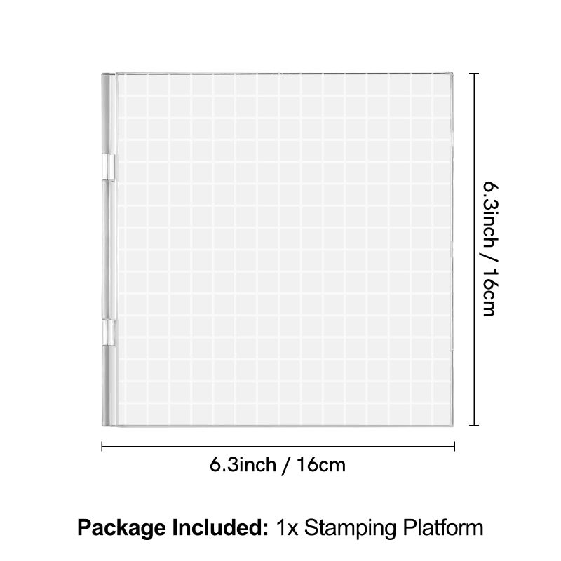 BAOFALI 6.3x6.3inch Precise Stamp Platform with Grid Lines for Accurate Craft Stamping; Easy Stamping Press; Perfect Stamp Positioning Tool Card Making Supplies Scrapbook Paper Craft Stamping Tool - Image 2