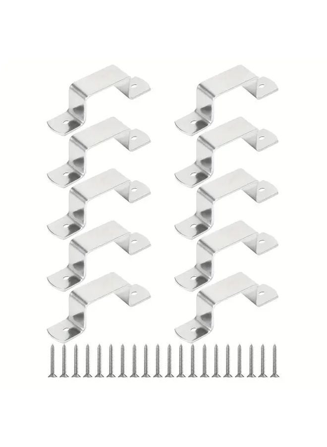 80x30mm Galvanized Steel Fence Post Safety Bracket For 4 Inch Concrete Wooden Piers With Fixing Screws Shockproof - Image 2