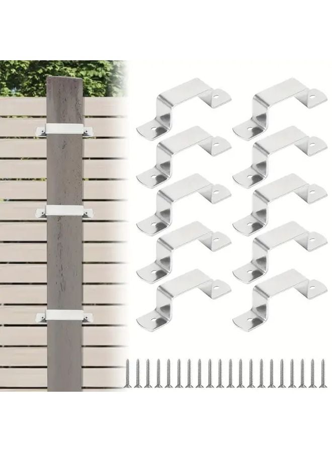 80x30mm Galvanized Steel Fence Post Safety Bracket For 4 Inch Concrete Wooden Piers With Fixing Screws Shockproof - Image 4