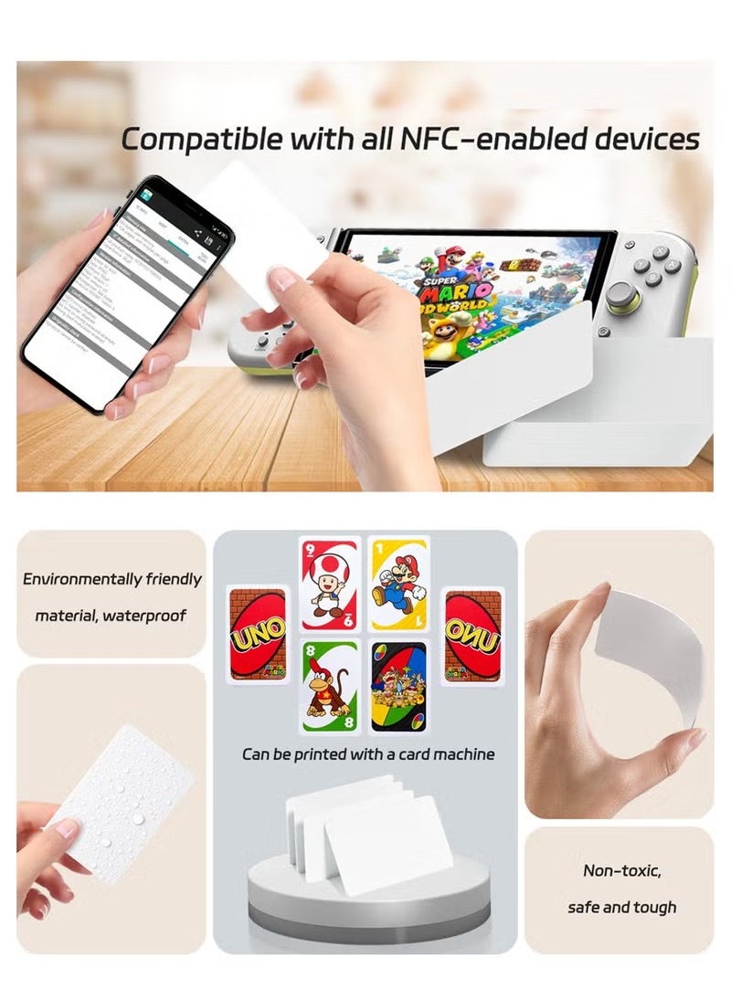 Excefore - 5/10/20/30/50/80/100/150/200 piece NFC Tags NTAG215 NFC 215 Cards, 504 Bytes Memory NFC Business Card Blank NFC Cards Ntag215 NFC Chip for NFC Phone and Device Writeable Programmable - Image 1